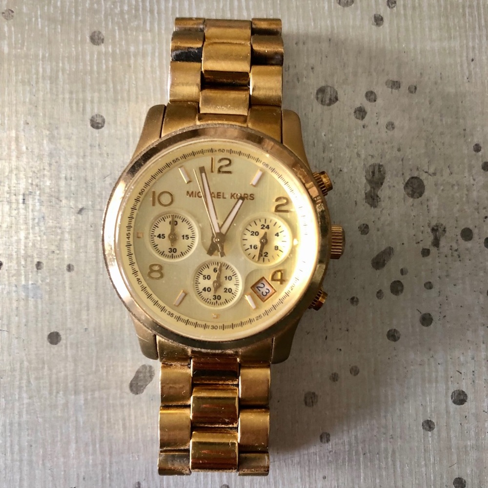 Michael Kors Women’s Gold Runway Chronograph Watch